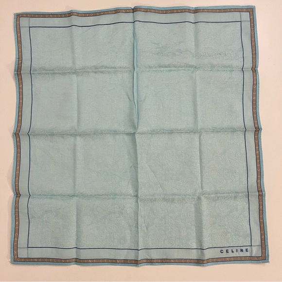 Celine Vintage Jacquard Handkerchief / Pocket Square - Picture 6 of 7